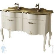 Тумба под раковину Caprigo Бурже 140 bianco antico 1350х950х460 11017-011