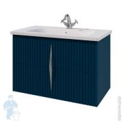 Тумба c раковиной Caprigo Novara 80 (770х558х470) подвесная, темно синяя, 2 ящика 34916-078