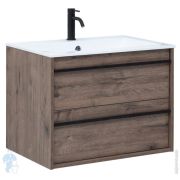 Тумба под умывальник Aquanet Lino 70 690х533х495 подвесная, 2 ящика, цвет: дуб веллингтон 253911