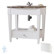 Тумба под раковину Caprigo Даллас bianco 870х935х605 массив бука, под столешницу 10913-021