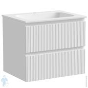 Тумба под раковину SANCOS Snob T(590х445х500) подвесная, два ящика, белый матовый SNT60W