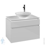 Тумба под умывальник Villeroy & Boch LEGATO (800х550х500) подвесная,2 ящика, белый глянец B57000DH
