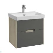 Тумба под умывальник AQUATON Оливия 55 1A254201OLUG0 532х497х427 подвесная, грей/дуб ойстер