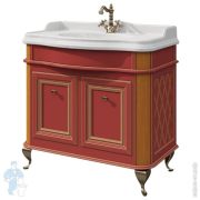Раковина для тумбы Caprigo Бурже 120 (1150х462х150) стеклянная с бортиком, золото OW15-11016-(G)