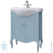 Раковина для тумбы Caprigo Бурже 100 (1050x460x150) стеклянная с бортиком, серебро OW15-11014-(S)