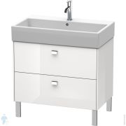 Раковина Aquaton Айрис М 100 (1002х452х152 мм) перелив, литой мрамор, цвет: белый 1A73273KAG010