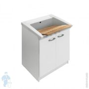 Умывальник мебельный Belbagno (1010х465х145) стекло, без перелива, белый глянец BB1010/465-LV-VTR-BL