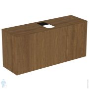 Тумба под раковину Ideal Standard CONCA 1200x373x550 2 ящика, тем орех, столешница с вырезом T3937Y5