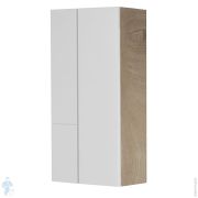Шкафчик AQUATON Мишель 1A243903MIX40 430х230х864 подвесной, 2 дв., белый софт/дуб эндгрейн