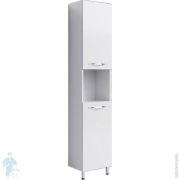 Пенал напольный Aqwella Allegro 40 (400х1845х300) Agr.05.04 цвет белый глянец, с бельевой корз
