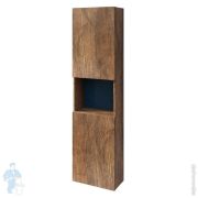 Пенал подвесной Caprigo Novara 400х1500х300 левый, дуб кантри/ярко синий 061, 2 двери, ниша 34951L