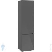Пенал подвесной Villeroy & Boch LEGATO (400х350х1550) правый, серый глянец B73001FP