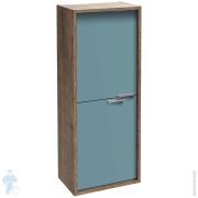 Пенал Jacob Delafon Vivienne EB1510-E52-M43 подвесной, 2 дв., ручки хром, дуб табак/аквамарин мат