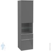 Пенал подвесной Villeroy & Boch VENTICELLO A952 01 FP (404х372х1546) 2 ящика, сер.глянец, ручки хром