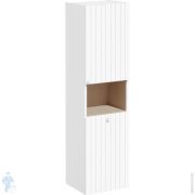 Пенал подвесной Vitra Root Groove 420х360х1550 правый, с корзиной для белья, белый матовый 69100