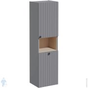 Пенал подвесной Vitra Root Groove 420х360х1550 правый, с корзиной для белья, серый матовый 69102