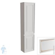 Пенал Caprigo Ponza 400х1600х250 подвесной, цвет Bianco oro caldo, правый, 2 двери 13550R-B017