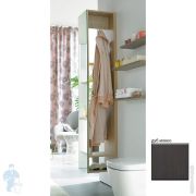 Пенал подвесной Burgbad SYS30 Aqua 300х1760х350 зеркало, крючки, полка, дуб мокко SPDI030F3672