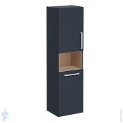 Пенал подвесной Vitra Root 350х400х1550мм, левый, с корзиной для белья, цвет: темно-синий мат 68008