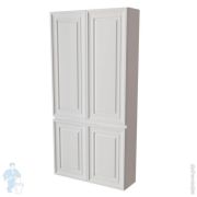 Пенал Caprigo Ponza-A 800х1600х250 подвесной, цвет белый, двойной 13551-B231