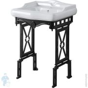 Консоль под раковину Caprigo (610х937х525) на ножках, металл, покрытие черная эмаль C-060-nero