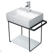 Консоль Duravit DuraSquare 516х333 подвесная, с полотенцедержателем,черный матовый 0031104600