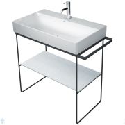 Консоль Duravit DuraSquare 865х451 напольная, с полотенцедержателем, черная матовая 0031114600