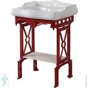 Консоль под раковину Caprigo (610х937х525) на ножках, металл, покрытие: эмаль красная C-060-red
