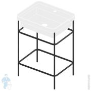 Консоль под раковину ArtCeram Fuori Scala 60см 570x400х830 черная матовая ACA056 17
