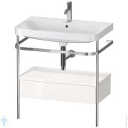 Консоль с раковиной Duravit Happy D.2 Plus 775х850х490 напольная, 1 ящик, белый глянец HP4842O2222