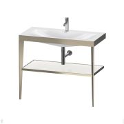 Консоль с умывальником Duravit XViu 1000х480х850 напольная, полка белый глянец/шампань XV4716OB185