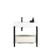 Консоль для раковины Cielo Plinio 900х480х710 напольная, стальная, цвет: matt black PNST85 NM