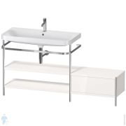 Консоль с раковиной Duravit Happy D.2 Plus 1600х850х490 2 полки, ящик справа, белый гл. HP4853O2222