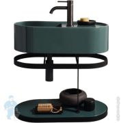 Раковина накладная Ceramicanova Aura 435х395х135 прямоугольная, отв. под смеситель, белый CN2005