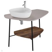 Раковина подвесная Ceramicanova Element 395х220х125 чаша справа, отв.под смес, черн.мат. CN5046MB