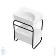 Консоль для раковины ALICE Lunaris 600х445х750, сталь, цвет черный матовый MSTLN61