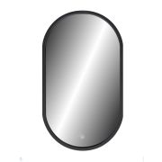 Зеркало Континент Prime Black (450х800) ореольная LED подсветка 6000К, сенсор, рама черная