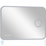 Зеркало Континент Bliss (1000x700) с LED подсветкой 6000К, косметическим зеркалом, часами и сенсором