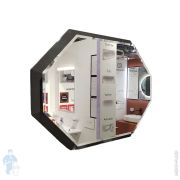 Раковина отдельностоящая SALINI Alda 03 470х470х900 без перелива, S-Sense, белый глянцевый 130311G