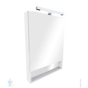 Шкаф зеркальный Roca Gap (700х129х850) со светильником, белый глянец ZRU9302886