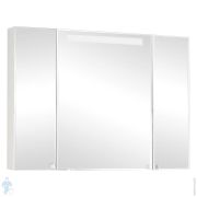 Зеркальный шкаф AQUATON Мадрид 100 М 1A111602MA010 1000x149x750 3 дверцы, подсветка, белый глянец