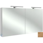 Шкаф зеркальный Jacob Delafon RYTHMIK (1200х143х650) EB798RU-E70 подсветка, 2 дверцы, арлингтонг.дуб