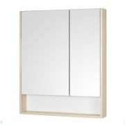Зеркальный шкаф AQUATON Сканди 70 1A252202SDB20 700х130х850 2 дверцы, белый глянец/дуб верона