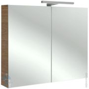 Шкаф зеркальный Jacob Delafon RYTHMIK (800х143х650) EB796RU-E16 подсветка, 2 дверцы, ореховое дерево