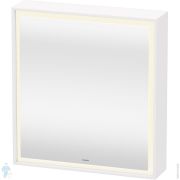 Зеркало-шкаф Duravit L-Cube 650х700х154 подсветка, диммер, 2 полки, петли слева, белый LC7550L181800