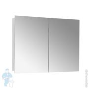 %Зеркальный шкаф AQUATON Лондри 100 1A267302LH010 970x130x750 5 стеклянных полочек, белый