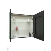 Зеркало-шкаф Континент Mirror Box 800х800х150 подсветка, датчик движения, доводчик, розетка, черный