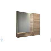 Зеркало-шкаф COMFORTY Варна-90 (900х800х150) подвесной, дуб сонома 00-00009918
