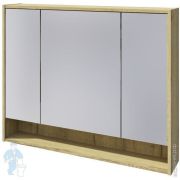 Зеркальный шкаф Caprigo Балтик (1000х800х174) 3 двери, цвет дуб эльвезия 2052-2873