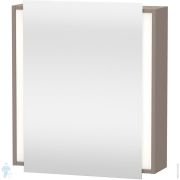 Зеркало-шкаф Duravit Ketho 650х750х180 с подсветкой, петли справа, базальт мат. KT7530R4343